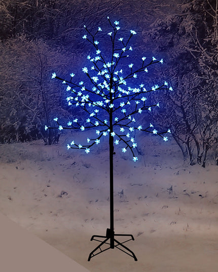 Decoratiune Luminoasa Pom Inflorit cu Baterii 72 LED -uri, Suport Inclus