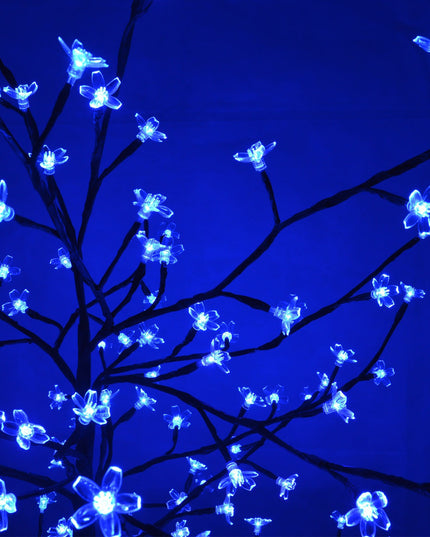 Decoratiune Luminoasa Pom Inflorit cu Baterii 72 LED -uri, Suport Inclus