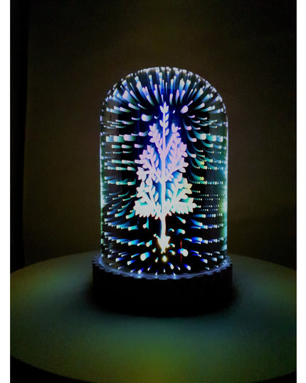 Decoratiune Luminoasa Tip Glob Cylindrical Mirror Light cu Baterii/USB