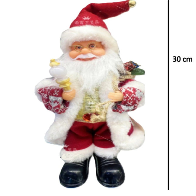 Decoratiune Mos Craciun, Animat, care Canta si Danseaza, Imbracat Festiv