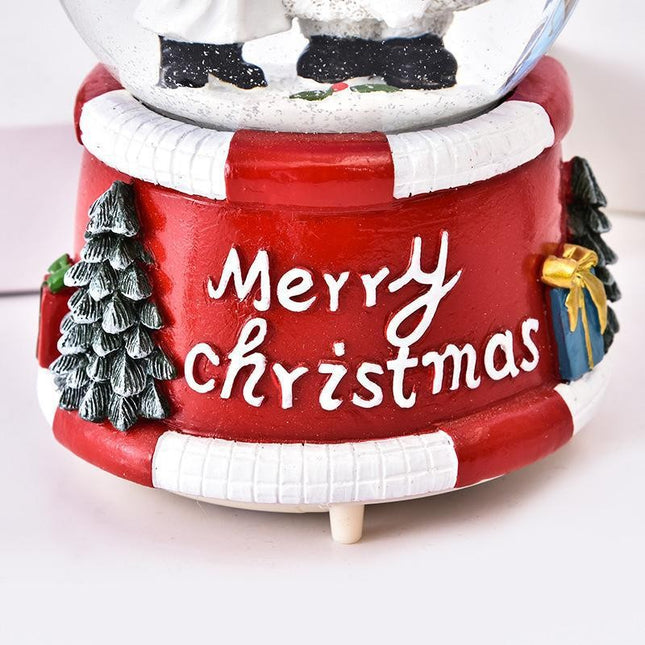 Decoratiune glob cu zapada Baiat si om de zapada, diametru