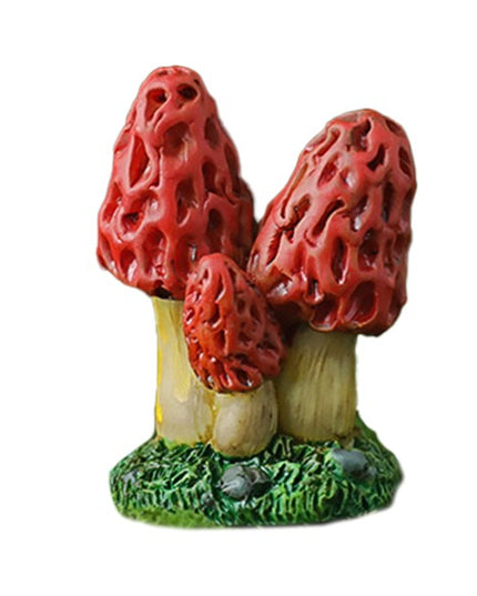 Decoratiune Ornament pentru Ghiveci, Decoratiune pentru Gradina, Model 3 Ciuperci Rosii cu Tulpina Galbena