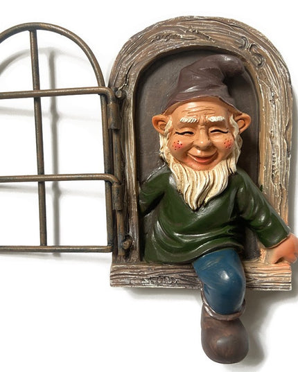 Decoratiune pentru Gradina, Model Elf pentru Pom, Statuie pentru Gradina din Rasina, Decor pentru Gradina, Elf