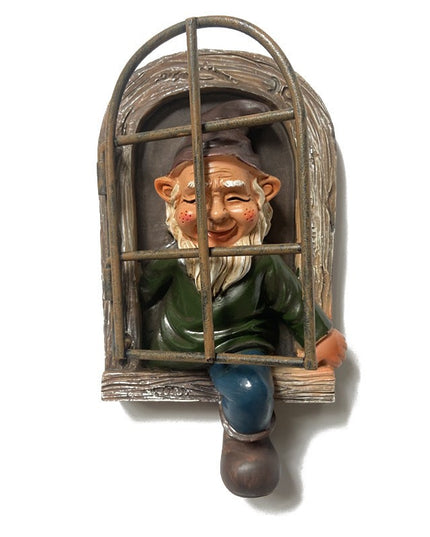 Decoratiune pentru Gradina, Model Elf pentru Pom, Statuie pentru Gradina din Rasina, Decor pentru Gradina, Elf