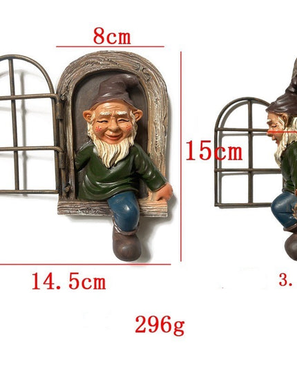 Decoratiune pentru Gradina, Model Elf pentru Pom, Statuie pentru Gradina din Rasina, Decor pentru Gradina, Elf