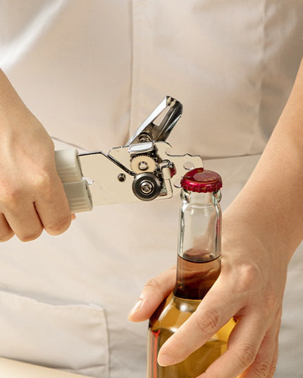 Desfacator de Conserve 1, Instrument pentru Deschis Conserve, Sticle, Otel inoxidabil, Simplu de Utilizat, Maner Anti alunecare