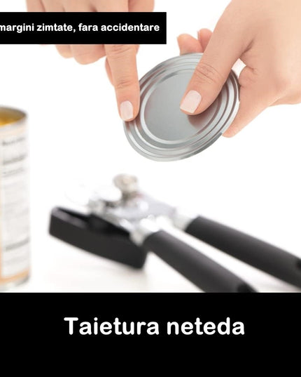 Desfacator de conserve multifunctional Otel inoxidabil, Maner antialunecare, ergonomic, rezistent la rugina, usor de utilizat
