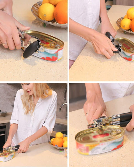 Desfacator de conserve multifunctional Otel inoxidabil, Maner antialunecare, ergonomic, rezistent la rugina, usor de utilizat