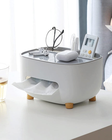 Suport pentru Servetele, Multifunctionala, Design Minimalist, ABS, cu Suport pentru Obiectele Personale, pentru Birou