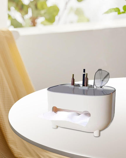 Suport pentru Servetele, Multifunctionala, Design Minimalist, ABS, cu Suport pentru Obiectele Personale, pentru Birou