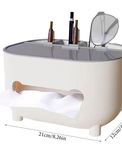 Suport pentru Servetele, Multifunctionala, Design Minimalist, ABS, cu Suport pentru Obiectele Personale, pentru Birou