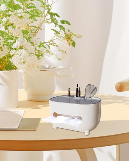 Suport pentru Servetele, Multifunctionala, Design Minimalist, ABS, cu Suport pentru Obiectele Personale, pentru Birou
