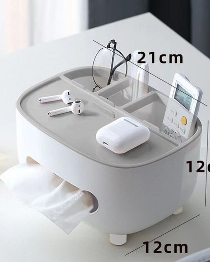 Suport pentru Servetele, Multifunctionala, Design Minimalist, ABS, cu Suport pentru Obiectele Personale, pentru Birou