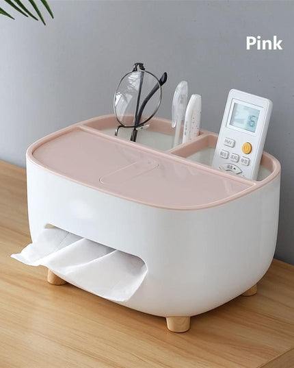 Suport pentru Servetele, Multifunctionala, Design Minimalist, ABS, cu Suport pentru Obiectele Personale, pentru Birou