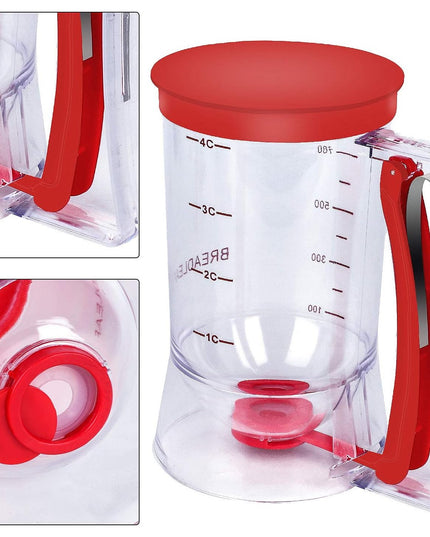 Dispenser de Aluat pentru Prajituri, din Plastic, Maner cu Arc, 900 ml