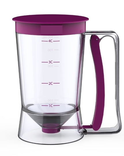 Dispenser de aluat pentru prajituri Batter Dispenser, din plastic, maner cu arc, 900 ml, usor de manipulat si utilizat