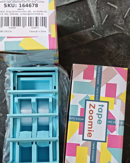 Dispenser de Banda Adeziva, Suport pentru Banda Adeziva pentru Birou, Scoala, din Plastic, 15,5 x 7,7 x 7,4 cm