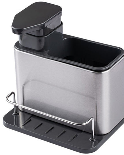 Dispenser Multifunctional, Dozator pentru Detergent, pentru Sapun Lichid, Dezinfectant, cu Suport pentru Ustensile