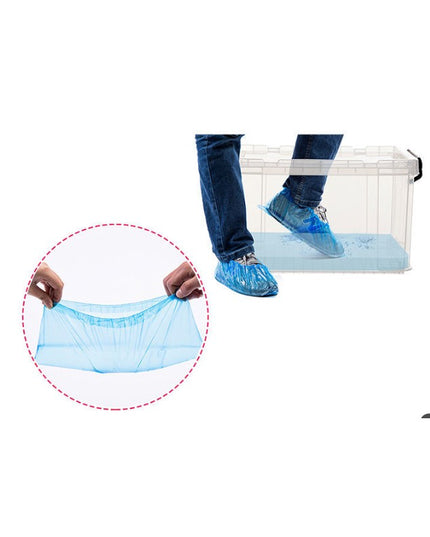 100 Huse de Pantofi Impermeabile de Unica Folosinta, Universale, Albastre, pentru Zile Ploioase