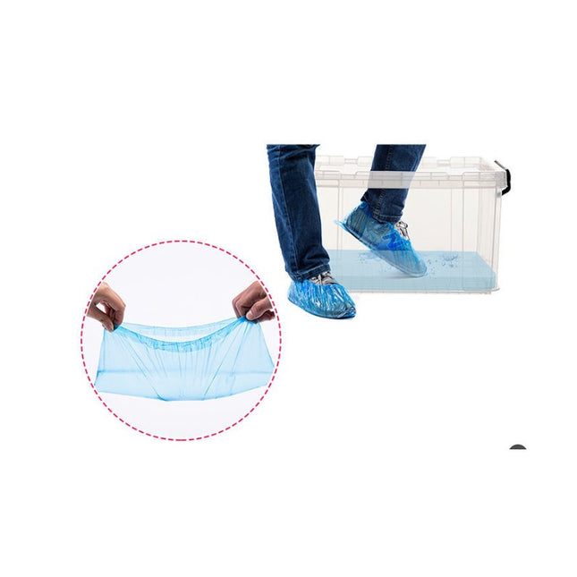 100 Huse de Pantofi Impermeabile de Unica Folosinta, Universale, Albastre, pentru Zile Ploioase