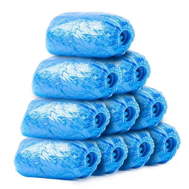 100 Huse de Pantofi Impermeabile de Unica Folosinta, Universale, Albastre, pentru Zile Ploioase