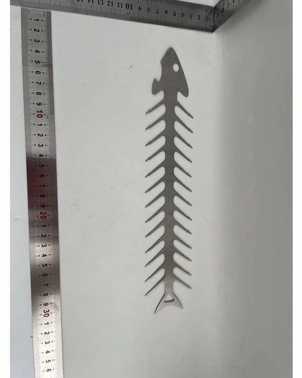 Forma pentru Frigarui, Model Oase de Peste, din Otel Inoxidabil, Instrument pentru Gratar, BBQ, cu Deschizator de Sticle,Argintie