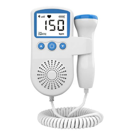 Monitor Fetal Doppler, Monitorizare Sarcina, Ritm Cardiac, Ecran LCD 4.5 cm, 2 x Baterii AA (neincluse), Portabil, din ABS, 12.8 x 9.6 x 3 cm, Utilizare de la 9 Saptamani