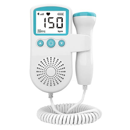 Monitor Fetal Doppler, Monitorizare Sarcina, Ritm Cardiac, Ecran LCD 4.5 cm, 2 x Baterii AA (neincluse), Portabil, din ABS, 12.8 x 9.6 x 3 cm, Utilizare de la 9 Saptamani