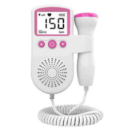 Monitor Fetal Doppler, Monitorizare Sarcina, Ritm Cardiac, Ecran LCD 4.5 cm, 2 x Baterii AA (neincluse), Portabil, din ABS, 12.8 x 9.6 x 3 cm, Utilizare de la 9 Saptamani