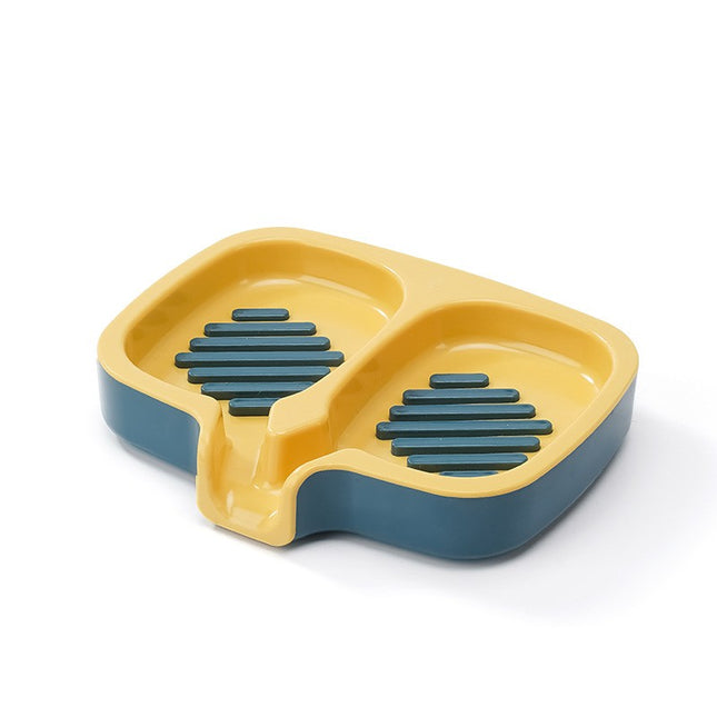 Savoniera Dubla, Sistem de Scurgere a Apei, din ABS, 14.5 x 18 x 3 cm, /