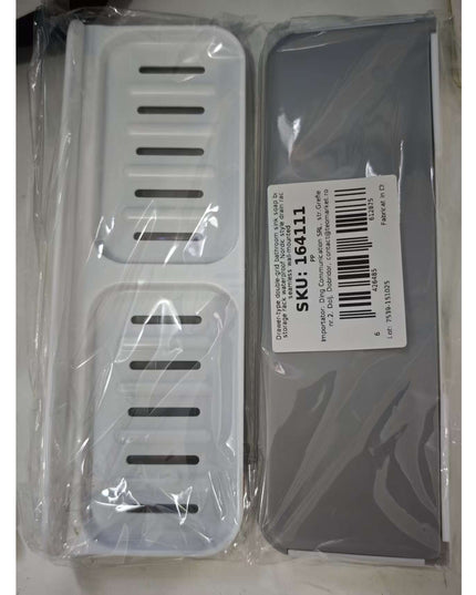 Savoniera Dubla, de Perete, cu Compartiment de Scurgere, Montare prin Lipire