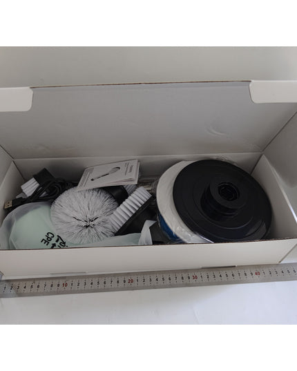 Perie Electrica de Curatare, pentru Gresie, Baie, Bucatarie,cu 9 Capete, Maner Extensibil Detasabil 84- , Incarcare USB-Type C, Rotire 360 de Grade, 3000 mAh, Culoare: