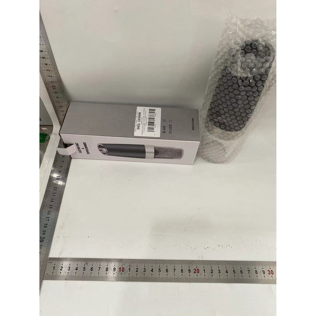 Rasnita Electrica Sare si Piper, cu Camera Depozitare Transparenta, Macinare, Functionare pe Baterii, cu Lumina, ABS