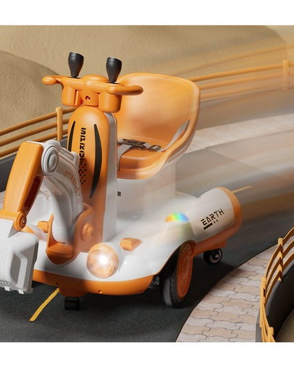 Excavator Electric, pe 4 Roti Antiderapante, cu Telecomanda, Brat Controlat Electric, cu Telecomanda, +2 Ani