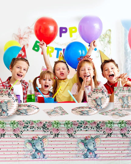 Fata de Masa, din Plastic, Imprimeu Elefanti