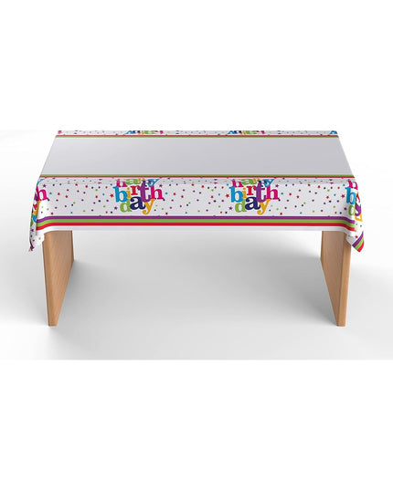 Fata de Masa Dreptunghiulara, Colectia Happy Birthday,din Plastic PE, Impermeabila