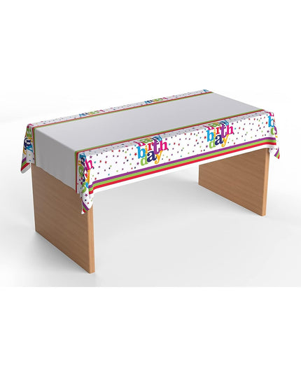 Fata de Masa Dreptunghiulara, Colectia Happy Birthday,din Plastic PE, Impermeabila
