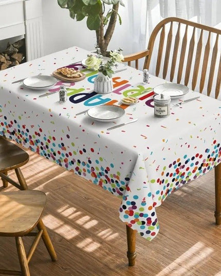 Fata de Masa Dreptunghiulara, Colectia LA MULTI ANI, 137 x 274 cm, din Plastic PE, Impermeabila