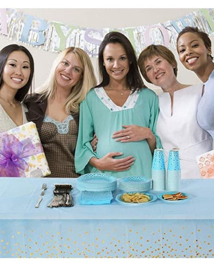 Fata de Masa, din Folie, Imprimeu Stele Aurii, Impermeabila