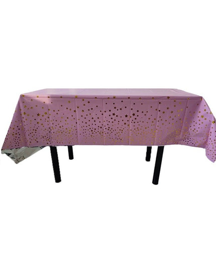 Fata de Masa, din Folie, Imprimeu Stele Aurii, Impermeabila