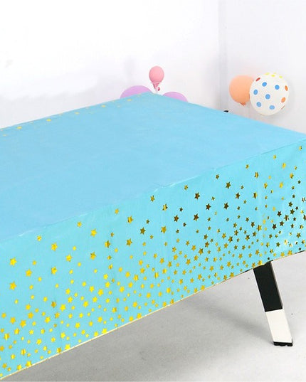 Fata de Masa, din Folie, Imprimeu Stele Aurii, Impermeabila