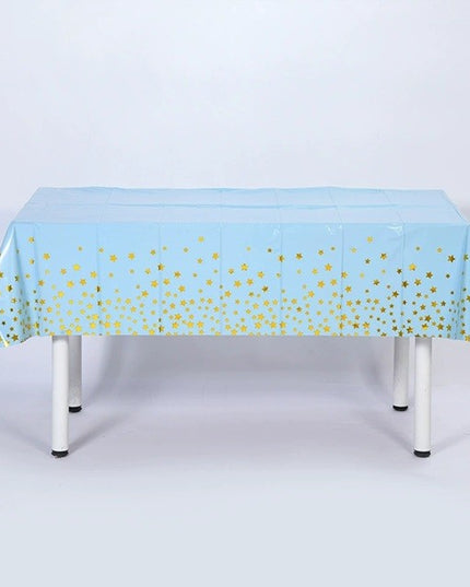 Fata de Masa, din Folie, Imprimeu Stele Aurii, Impermeabila