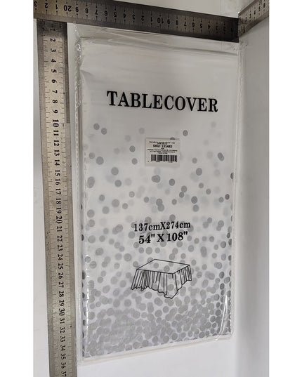 Fata de Masa, din PEVA, Imprimeu Buline , 137 x 274 cm, Impermeabila, Fara Pete, Curatare Rapida