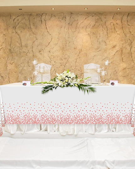 Fata de Masa, din PEVA, Imprimeu Buline,Impermeabila, Fara Pete, Curatare Rapida