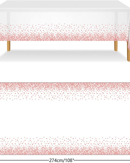 Fata de Masa, din PEVA, Imprimeu Buline,Impermeabila, Fara Pete, Curatare Rapida