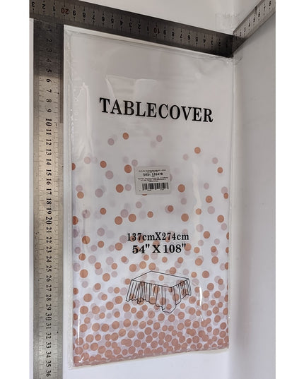 Fata de Masa, din PEVA, Imprimeu Buline,Impermeabila, Fara Pete, Curatare Rapida