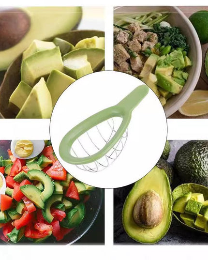 Feliator de Avocado, pentru Taierea in Cubulete, Multifunctional, pentru Bucatarie, Otel Inoxidabil, ABS,