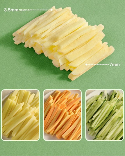 Feliator de Legume Multifunctional, Taieturi Diferite, Razatoare pentru Bucatarie, Taietor de Cartofi, Presa Manuala, Pliabila, Extensibila, PP PET