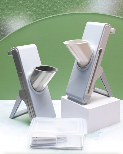 Feliator de Legume Multifunctional, Taieturi Diferite, Razatoare pentru Bucatarie, Taietor de Cartofi, Presa Manuala, Pliabila, Extensibila, PP PET