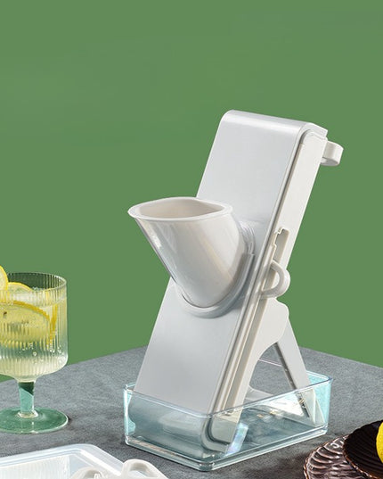 Feliator de Legume Multifunctional, Taieturi Diferite, Razatoare pentru Bucatarie, Taietor de Cartofi, Presa Manuala, Pliabila, Extensibila, PP PET